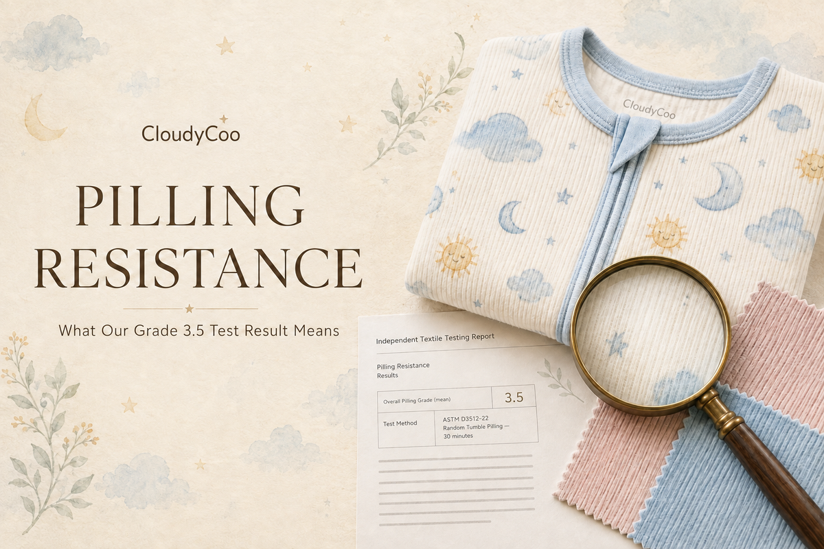Bamboo Baby Pajama Pilling Test: What CloudyCoo’s Grade 3.5 Result Means